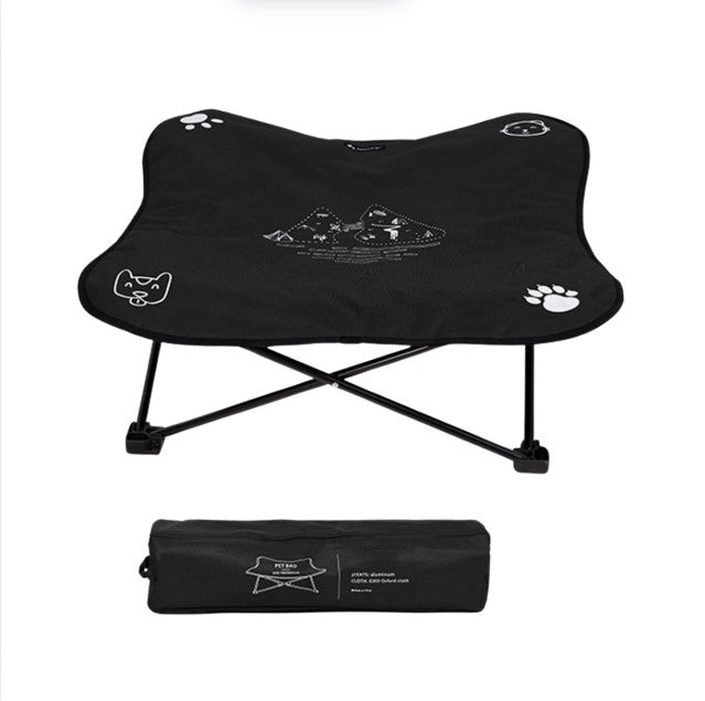 Fold & Go Outdoor Pet Bed – Black