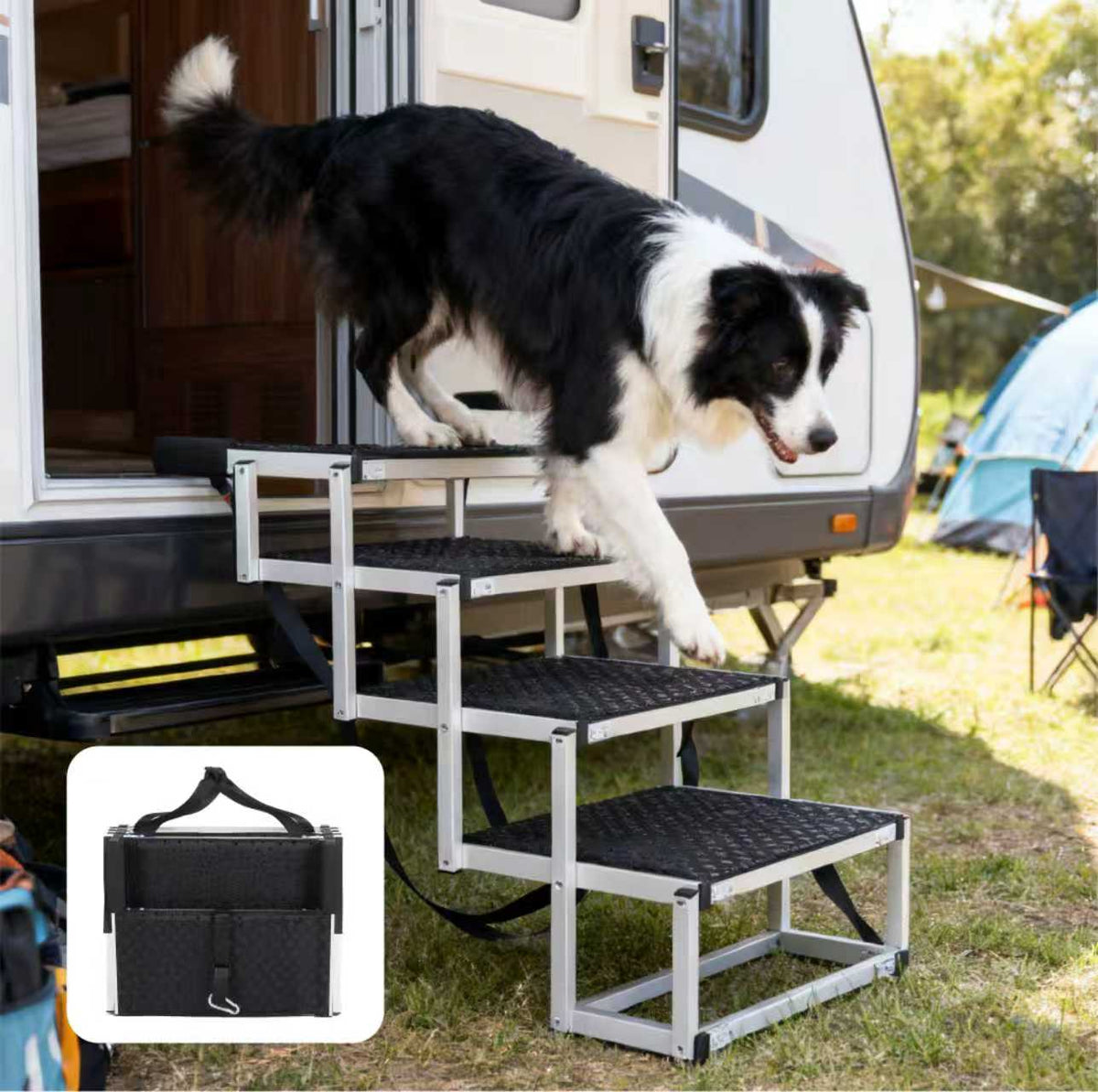 Foldable Dog Ramp for Cars and SUVs with Non-Slip Surface