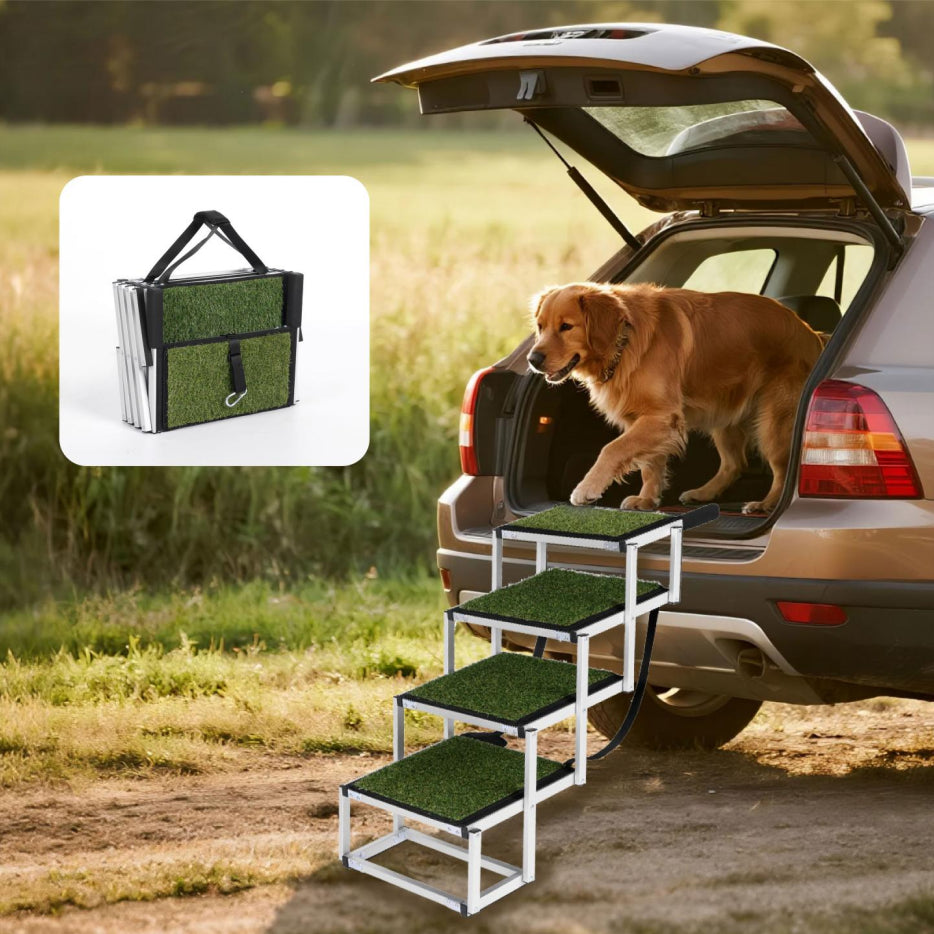 Foldable Dog Ramp for Easy Car Access and Mobility Support