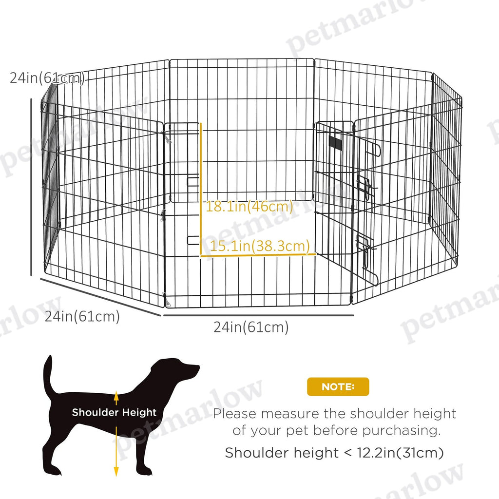 Foldable Metal Exercise Playpen for Dogs and Pets – view 4