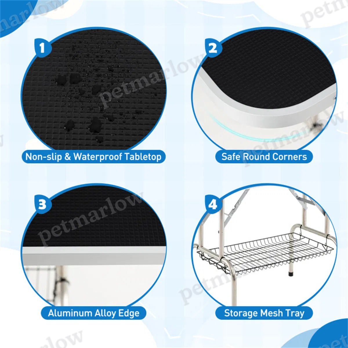 Foldable Pet Grooming Table with Adjustable Arms – view 3