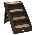 Foldable Pet Stairs for Easy Access to High Places – Brown