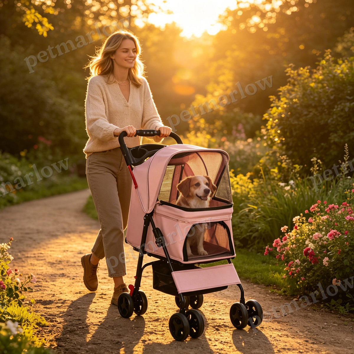 Foldable Pet Stroller for Small Dogs and Cats Under 28 lbs – view 6