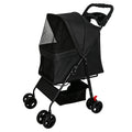 Foldable Pet Stroller for Small Dogs and Cats Up to 28 lbs