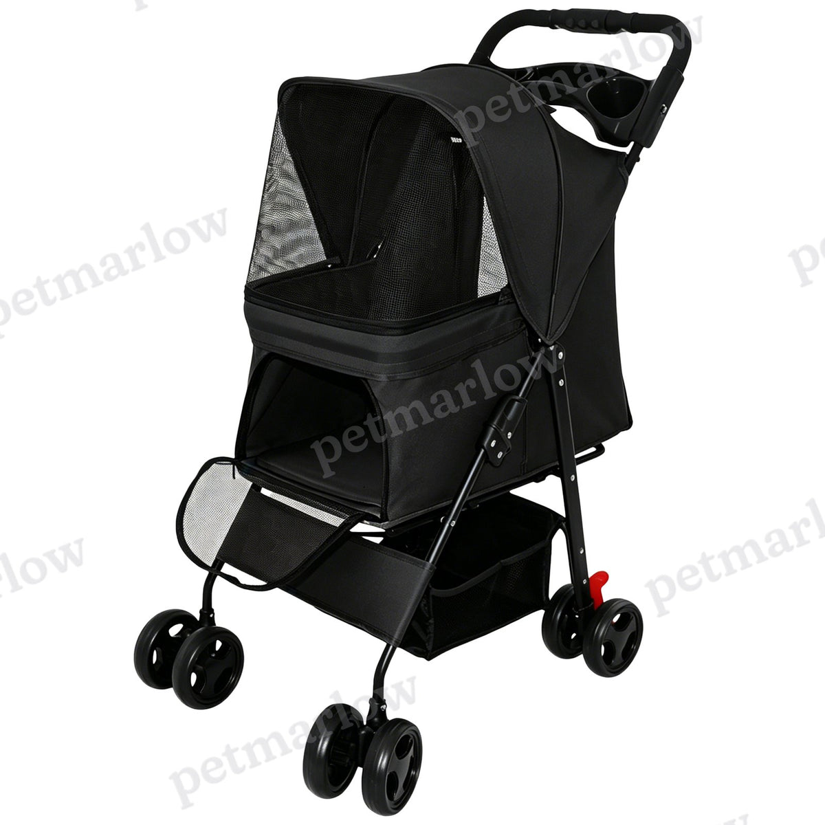 Foldable Pet Stroller for Small Dogs and Cats Up to 28 lbs
