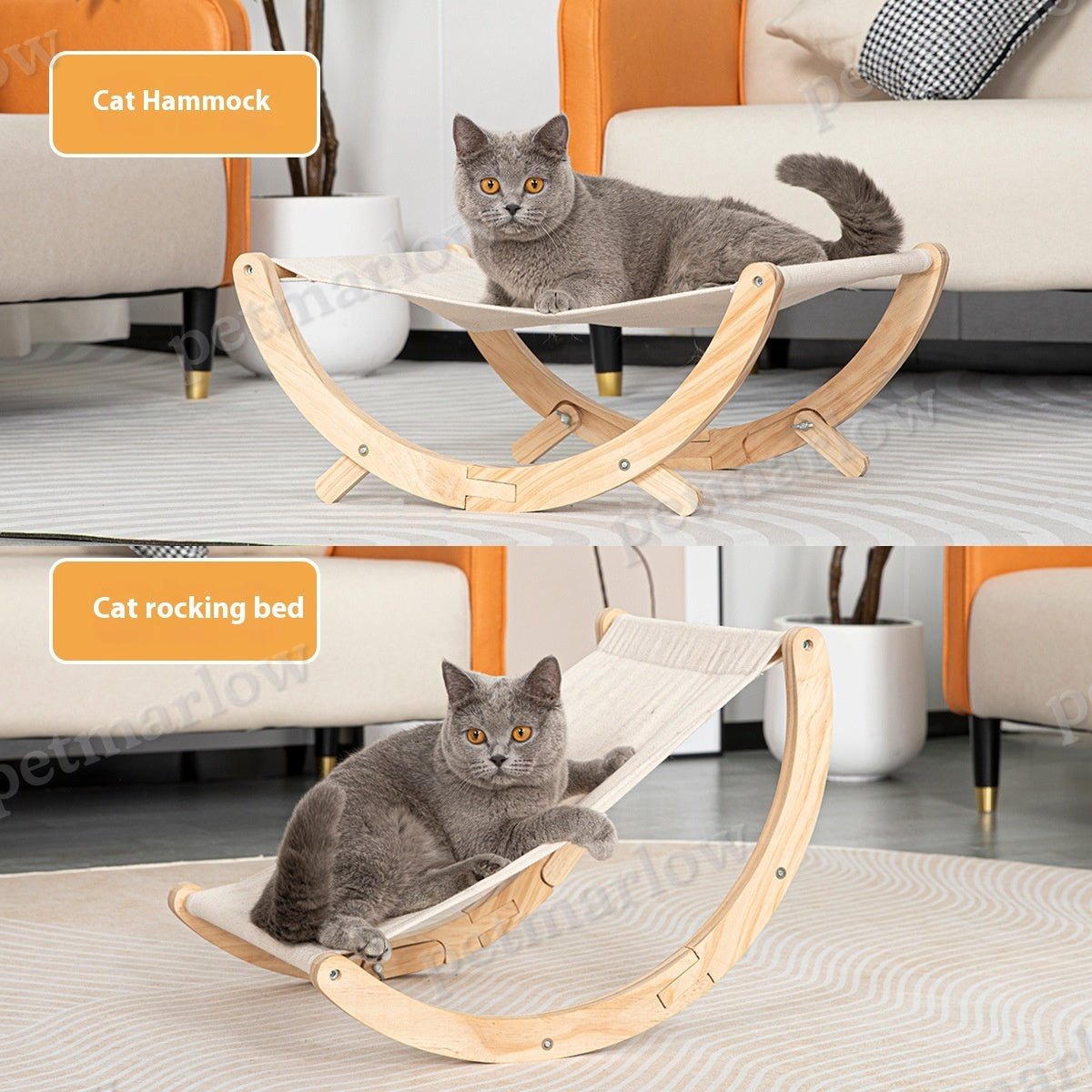 Foldable Solid Wood Cat Hammock Bed – view 4