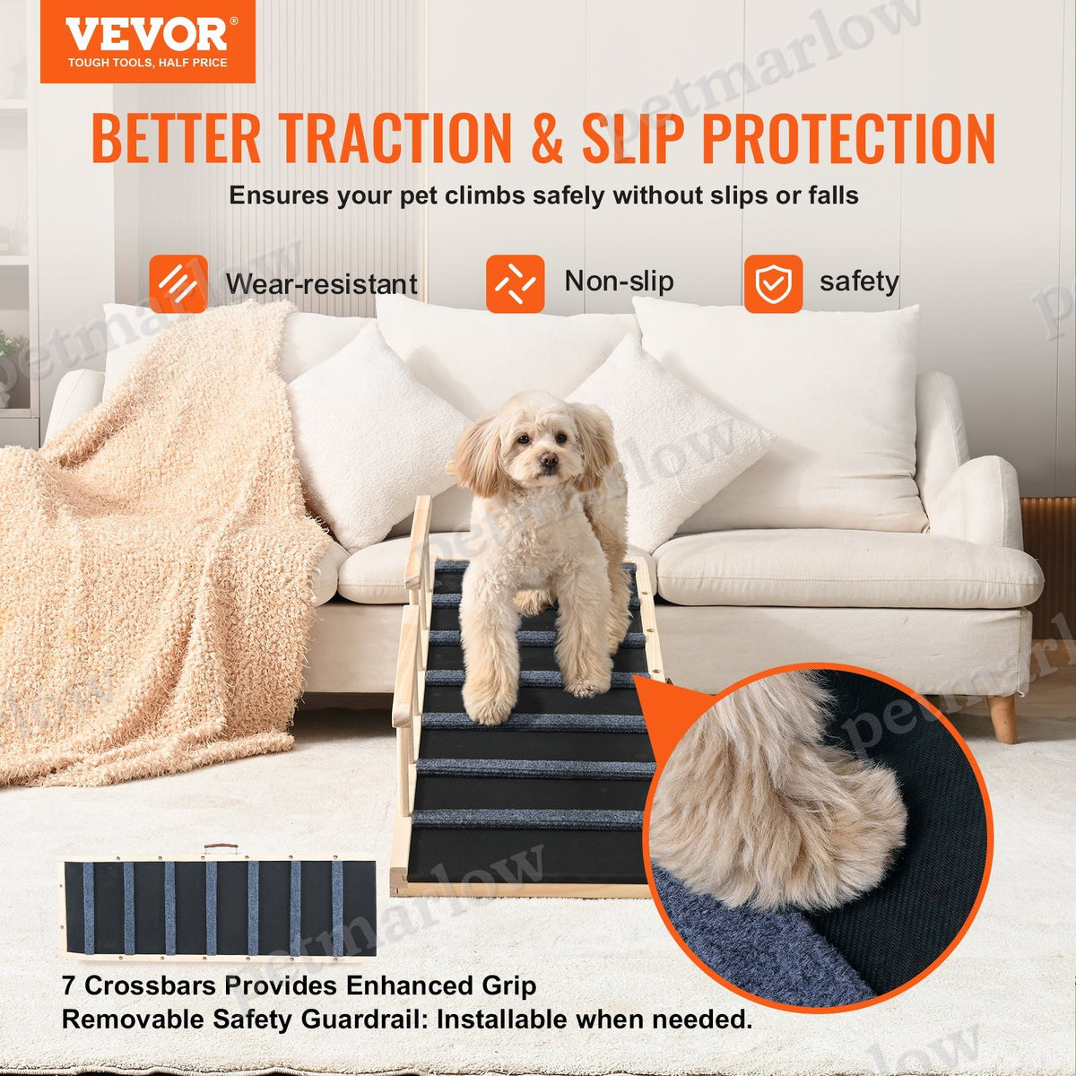 Folding Adjustable Dog Ramp for Easy Pet Access – view 3