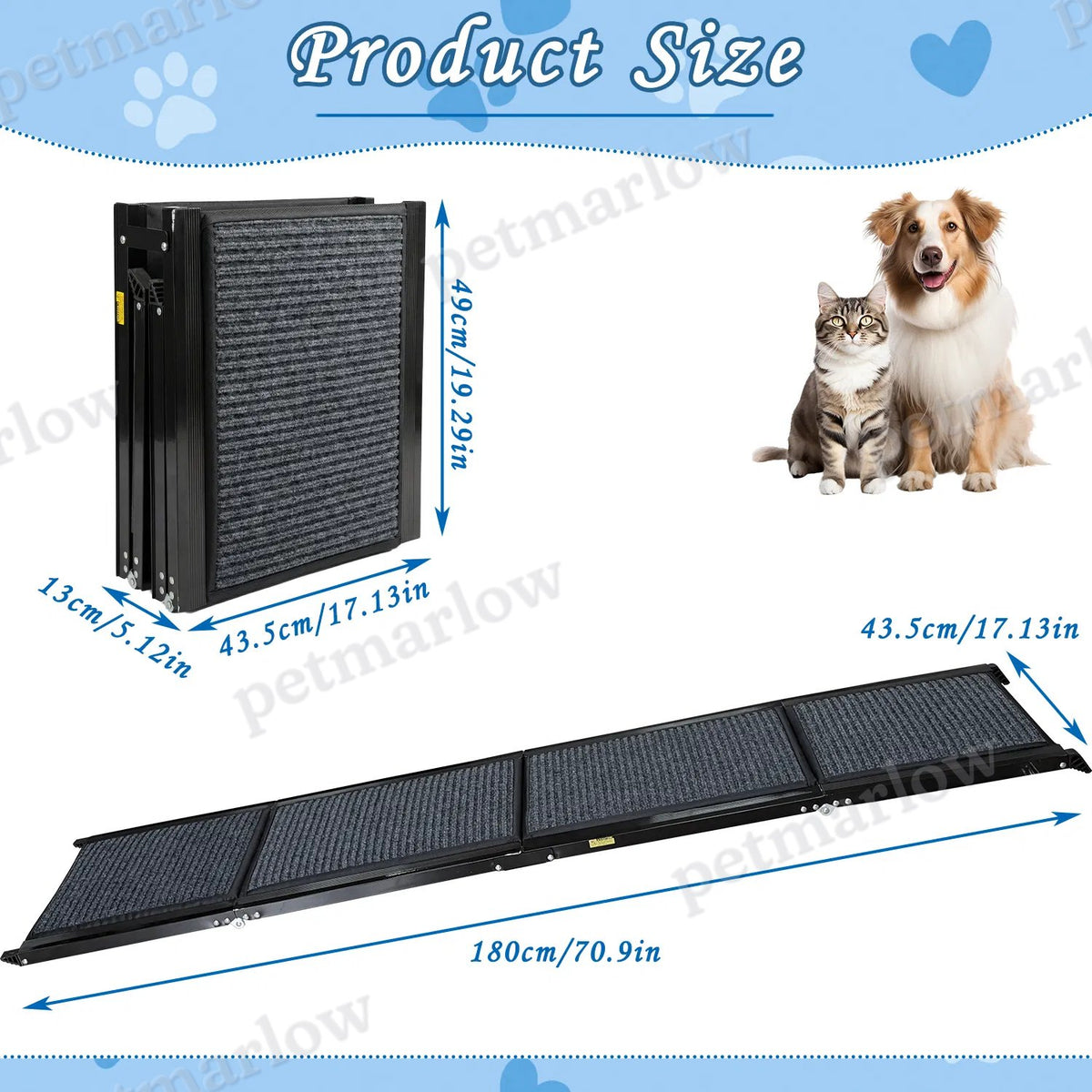 Folding Dog Ramp for Car, SUV & Truck – Portable Non-Slip Ramp – view 4