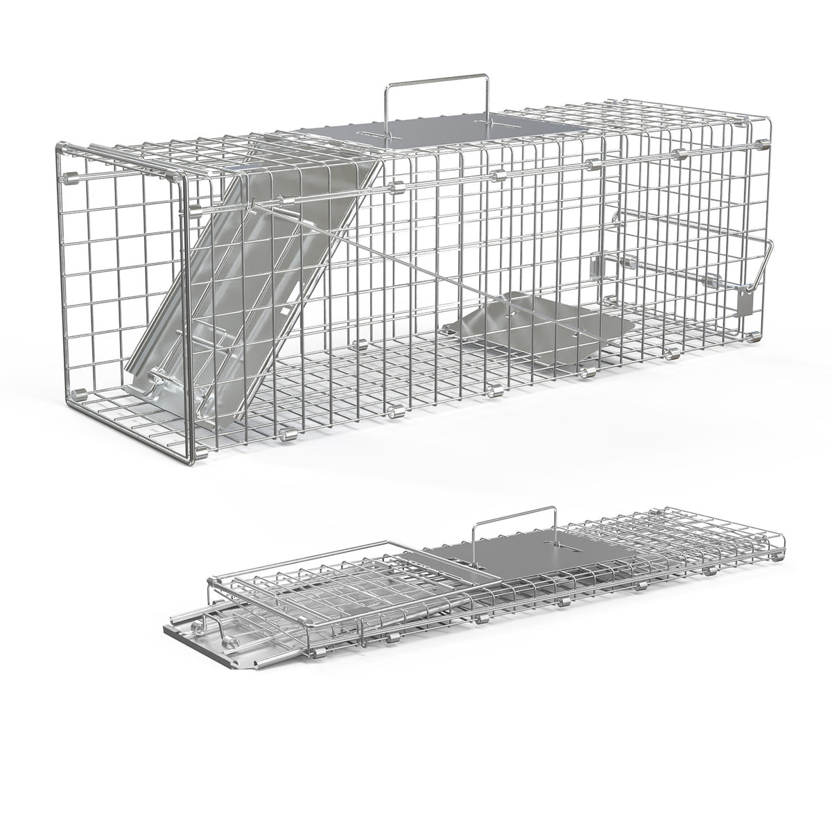 Folding Humane Live Animal Trap Cages for Small Animals – 2 Cages