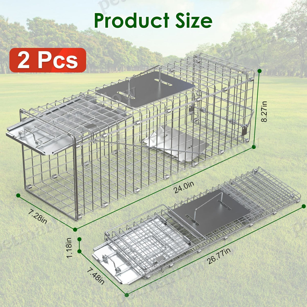 Folding Humane Live Animal Trap Cages for Small Animals – view 4
