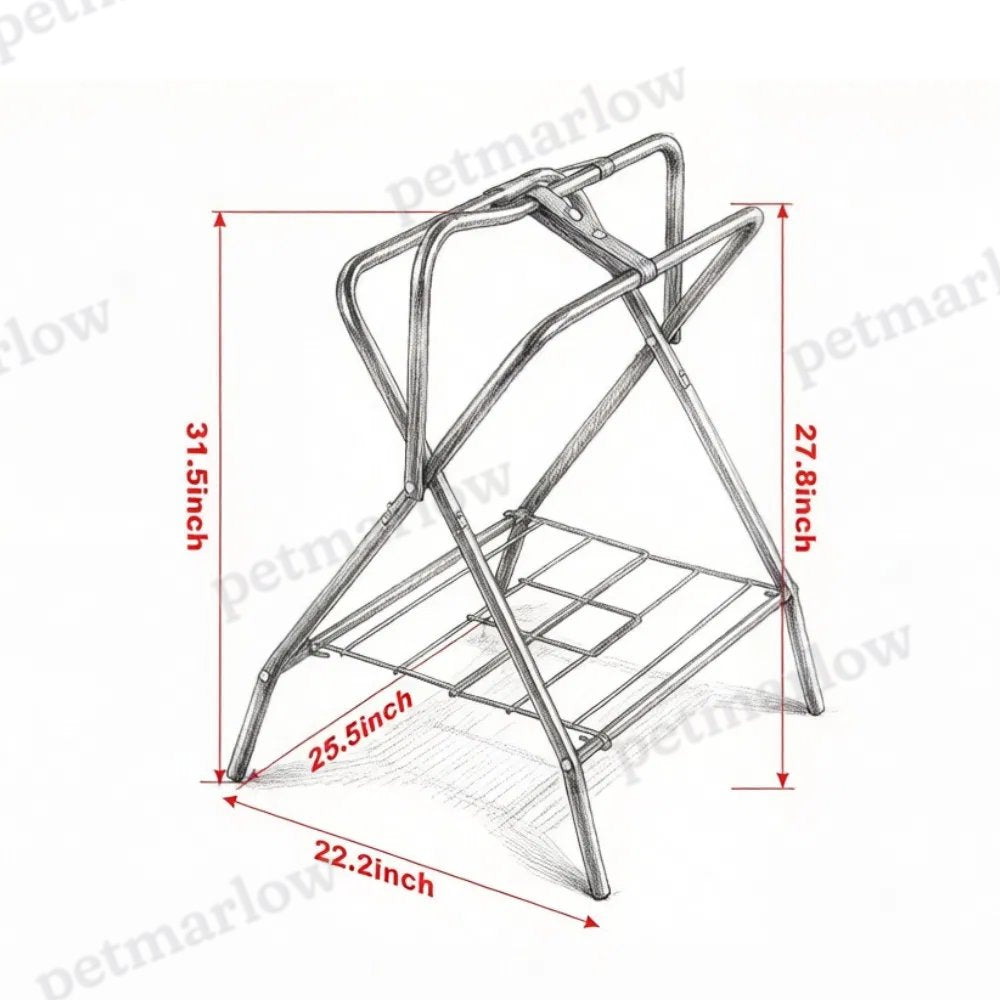 Folding Saddle Rack for Easy Storage and Transport – view 4