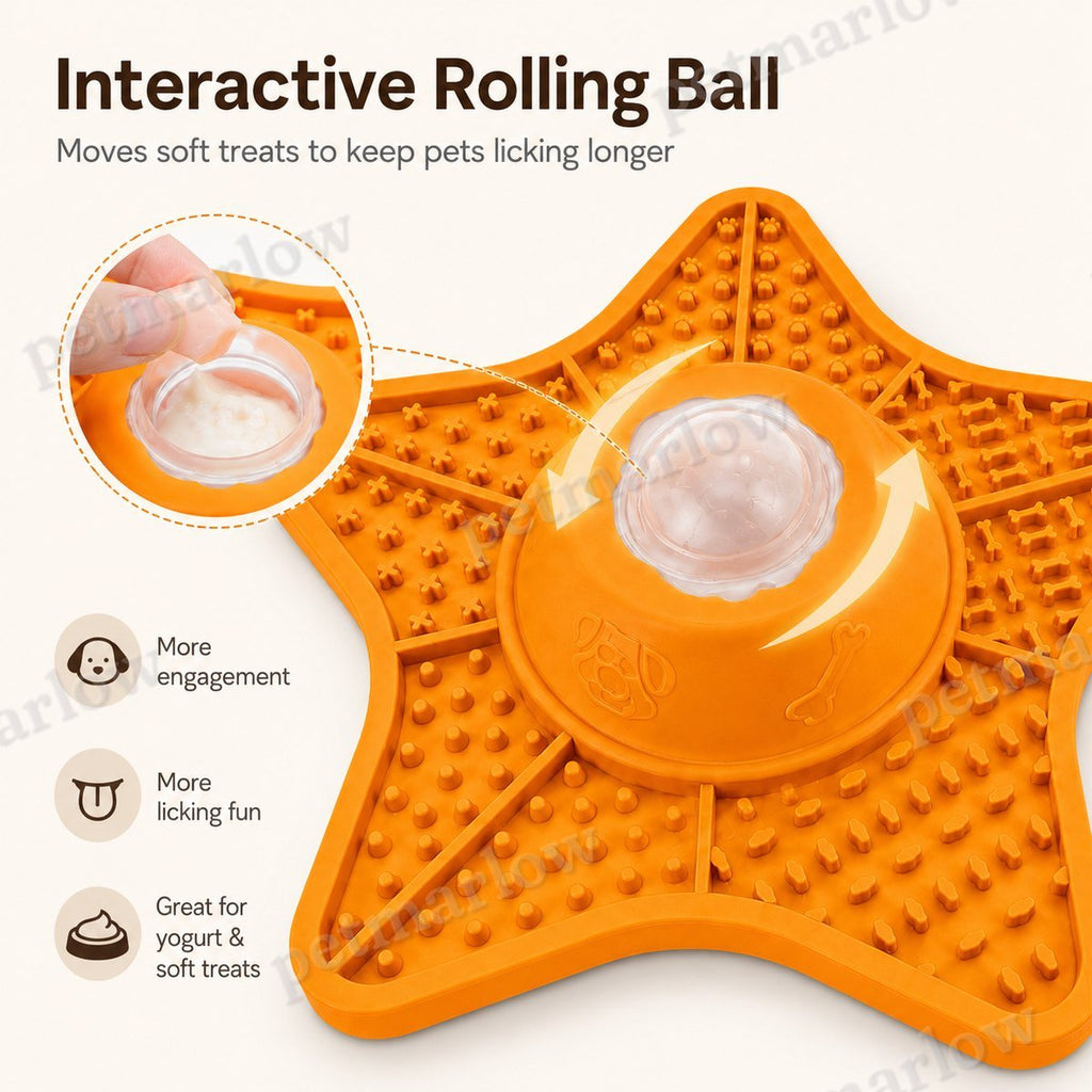 Food-Grade Silicone Rolling Ball Slow Feeder Lick Mat – view 5