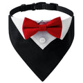 Formal Pet British Wedding Party Suit Scarf Bow Tie Collar Dog Triangle Towel – StyleA / S