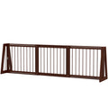 Freestanding Wooden Pet Gate for Indoor Use – Brown / 755x625x125 mm