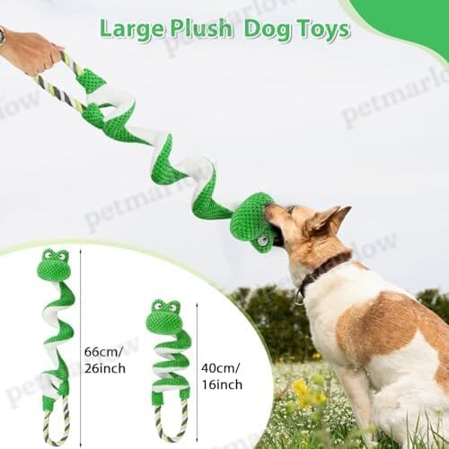 Frog Interactive Squeaky Dog Toys with Pull Rope – view 3