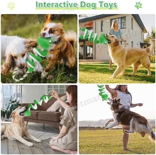 Frog Interactive Squeaky Dog Toys with Pull Rope – view 5