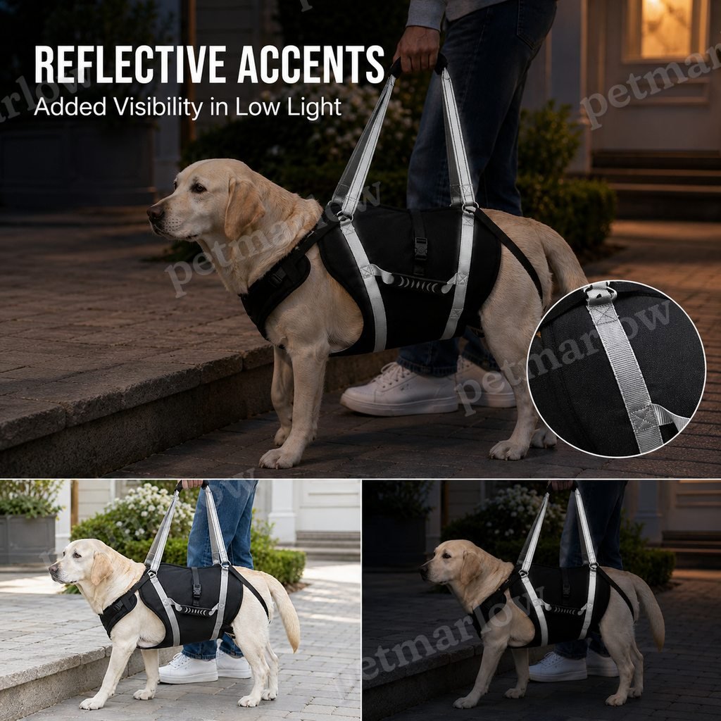 Full-Body Adjustable Padded Mesh Dog Lift Harness – view 2