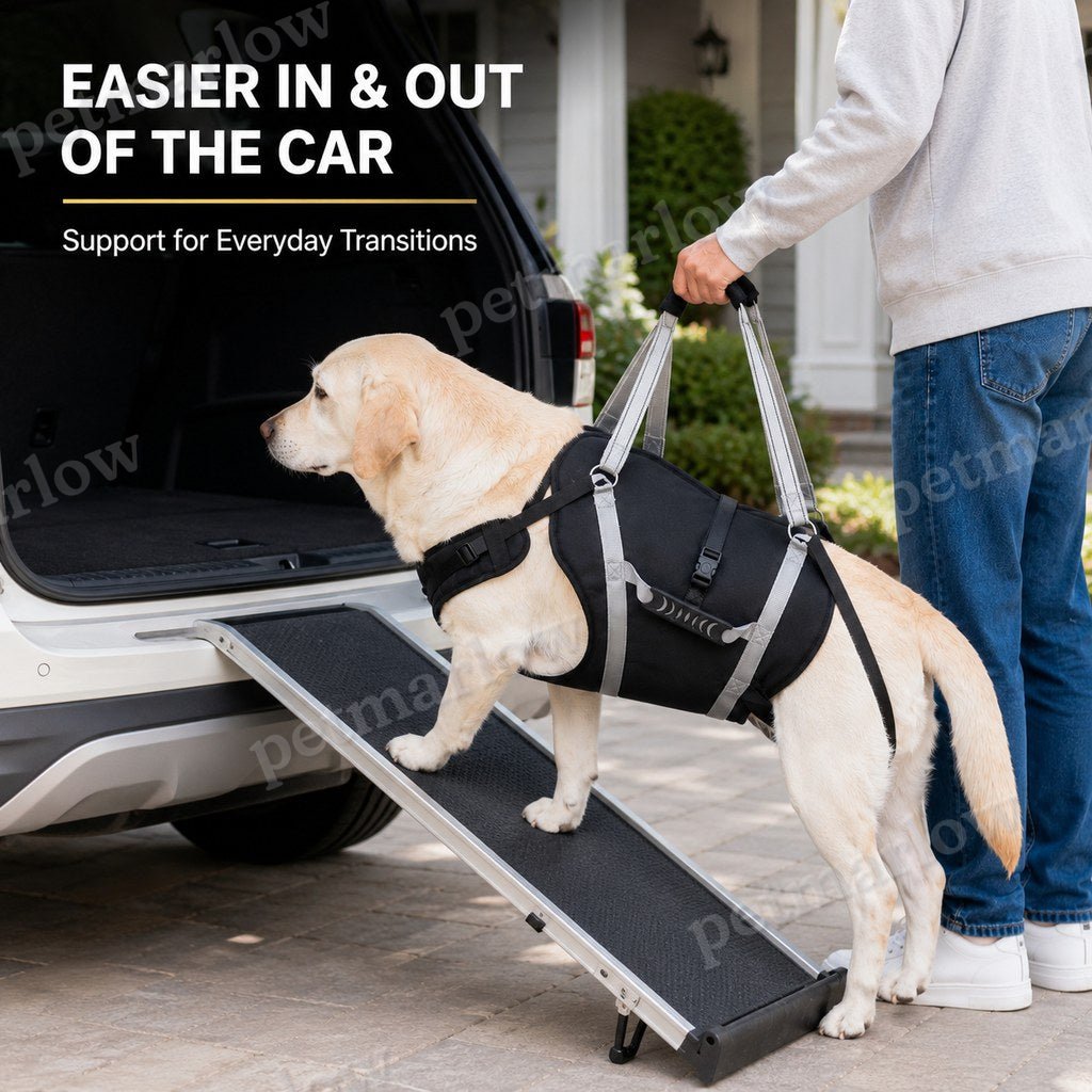 Full-Body Adjustable Padded Mesh Dog Lift Harness – view 3