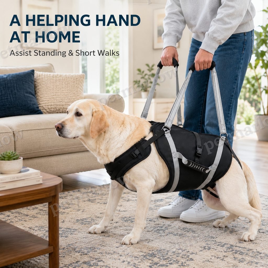 Full-Body Adjustable Padded Mesh Dog Lift Harness – view 4
