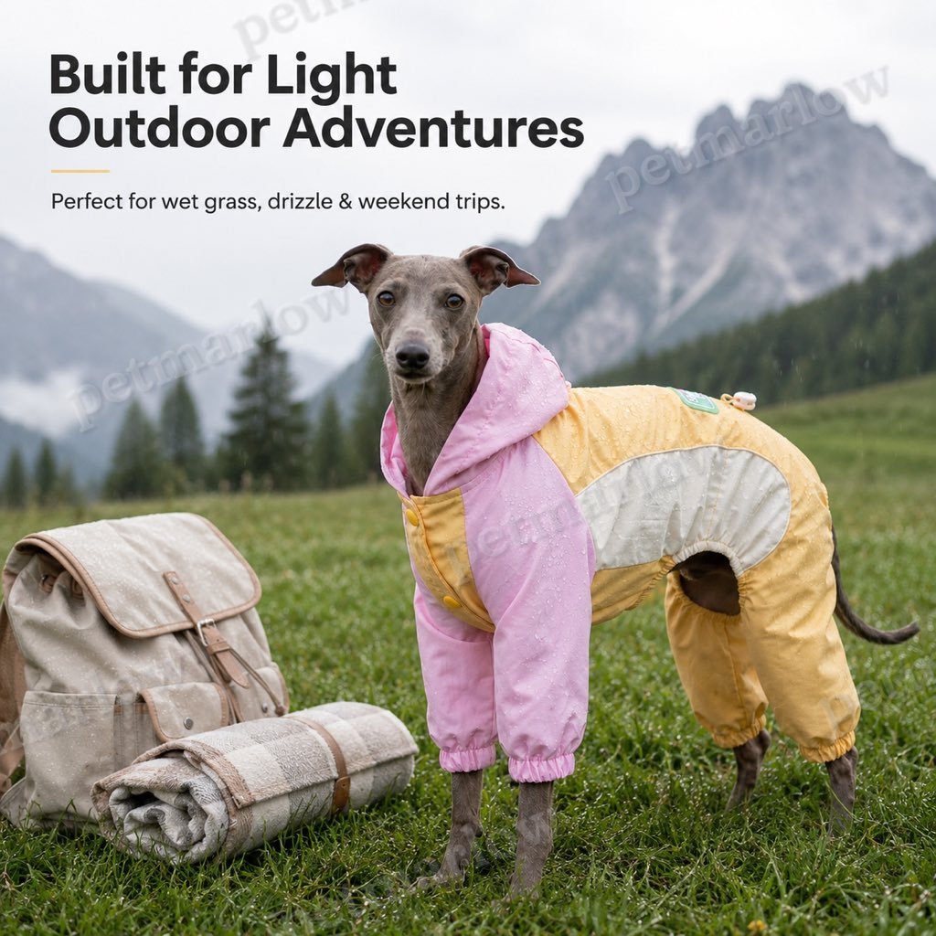 Full-Body Waterproof & Breathable Dog Rain Suit (Built-In Leash Ring) – view 3