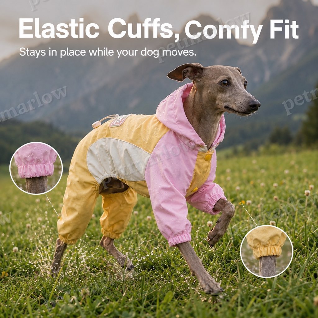 Full-Body Waterproof & Breathable Dog Rain Suit (Built-In Leash Ring) – view 6