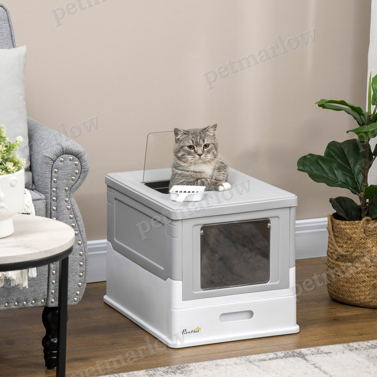 Fully Enclosed Cat Litter Box with Easy Access and Clean-Up – view 4
