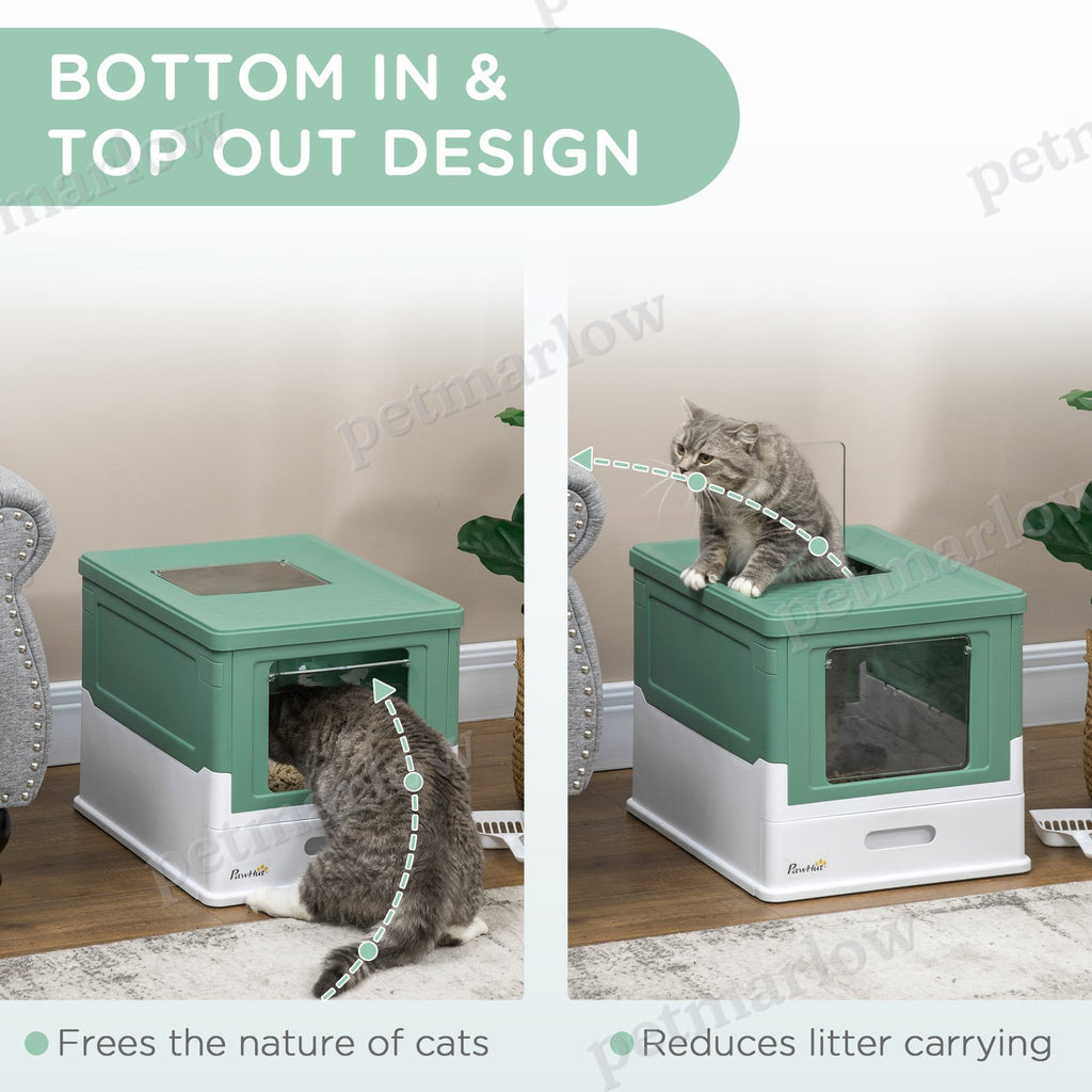 Fully Enclosed Cat Litter Box with Easy Access and Clean-Up – view 5