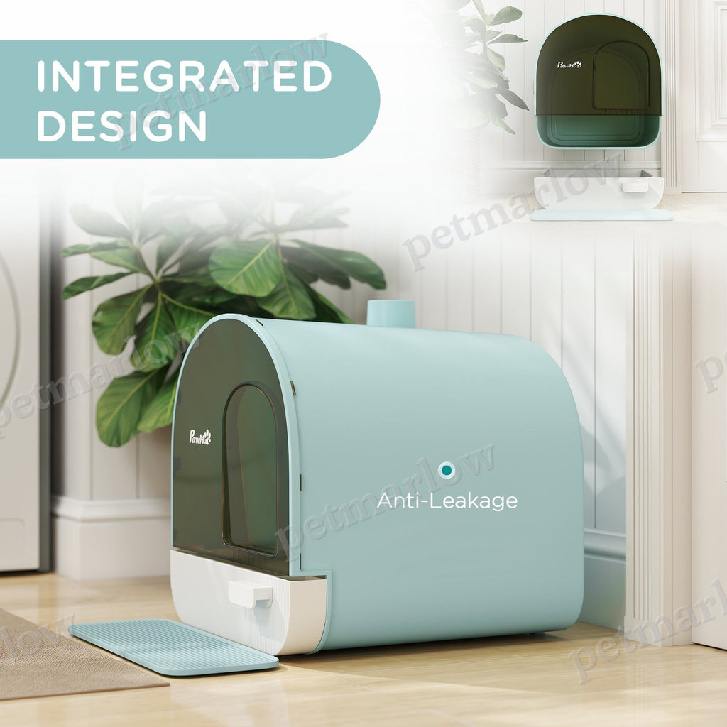 Fully Enclosed Cat Litter Box with Lid and Drawer Design – view 5