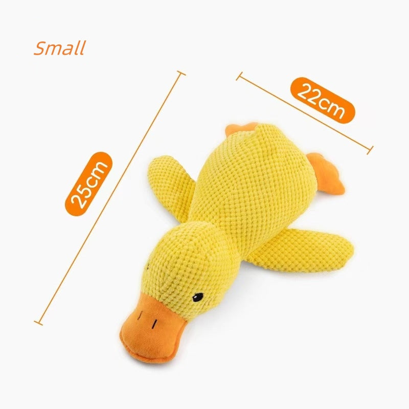 Funny Squeaky Dog Chew Toy Stuffed Duck Animal Plush Dog Toy – S