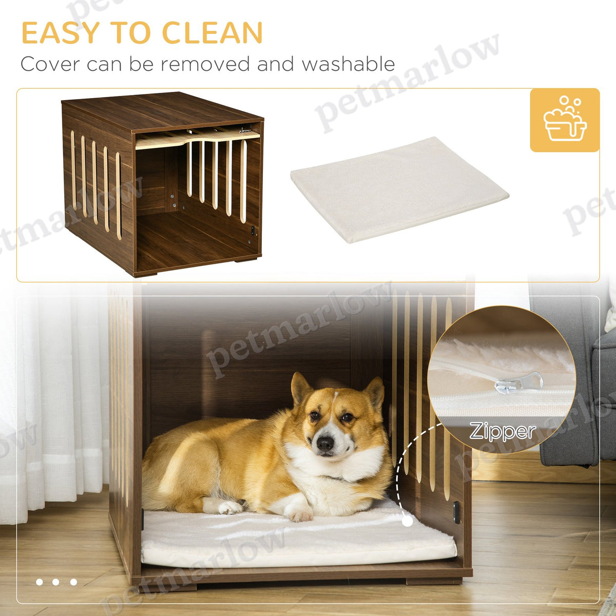 Furniture Style Dog Crate with Removable Door – view 3