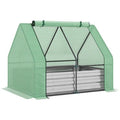 Galvanized Raised Garden Bed With Mini Greenhouse Cover