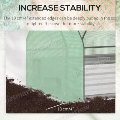 Galvanized Raised Garden Bed With Mini Greenhouse Cover – view 6