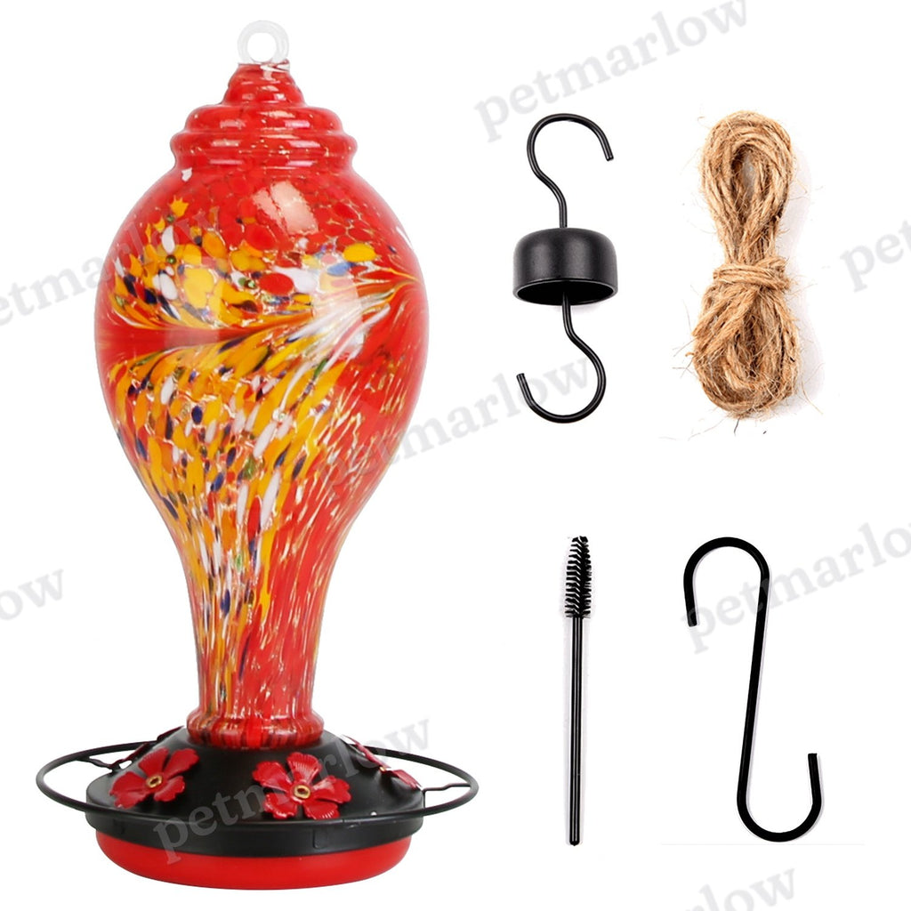 Glass Hummingbird Feeder With 5 Feeding Ports and 33oz Capacity – view 5