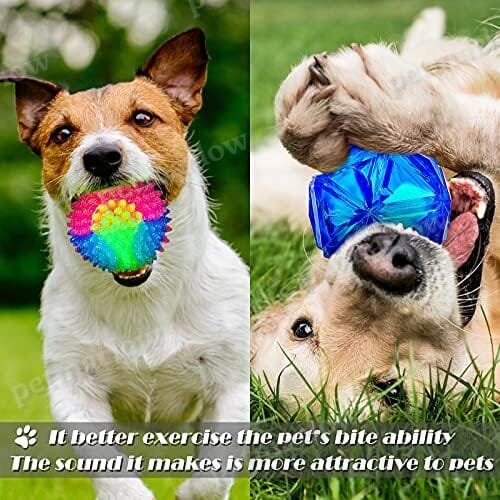 Glow in The Dark Dog Toys Soccer Ball with Straps – view 3