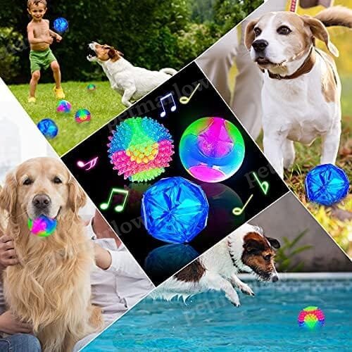 Glow in The Dark Dog Toys Soccer Ball with Straps – view 5