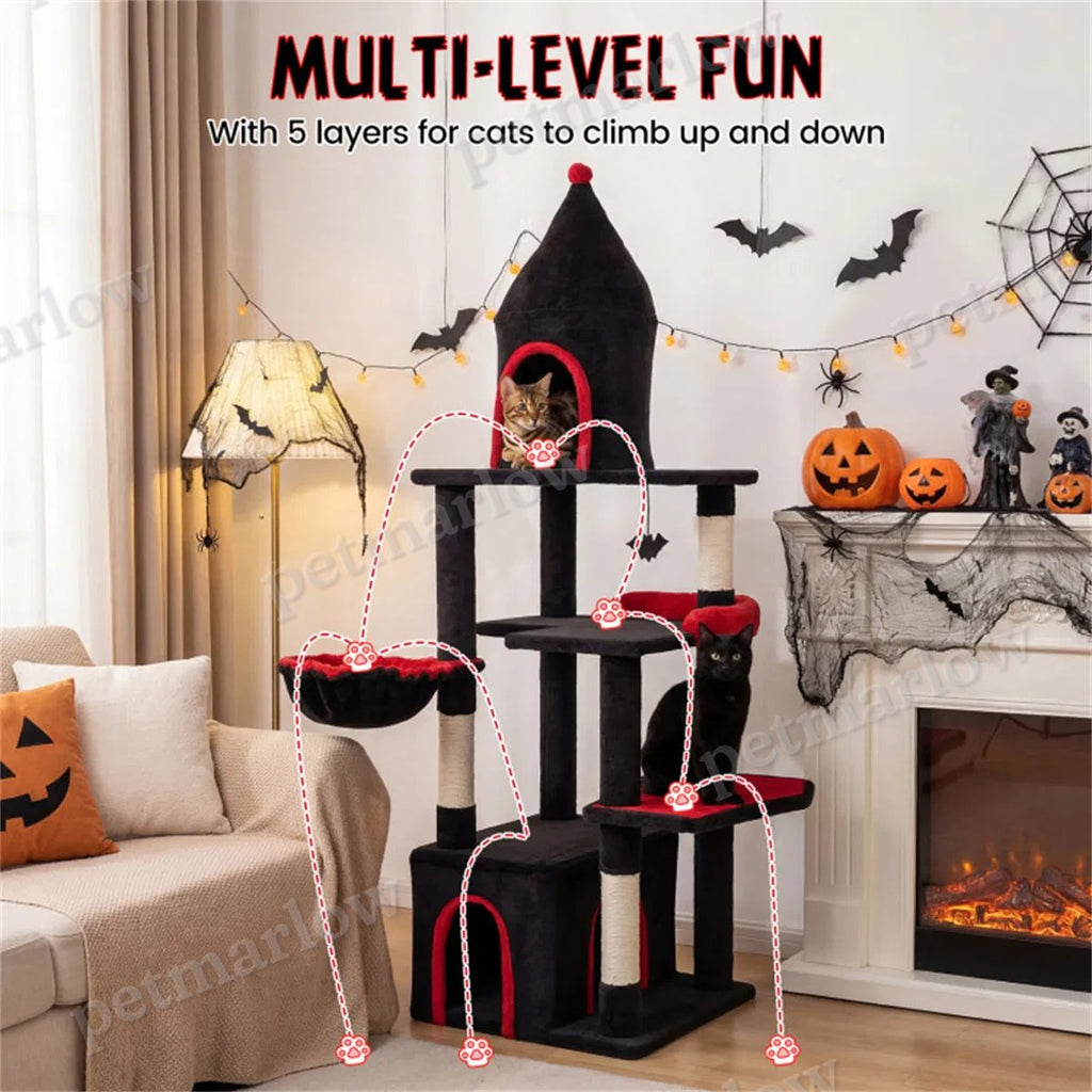 Gothic 5-Level Cat Tree with Sisal Scratching Posts – view 3