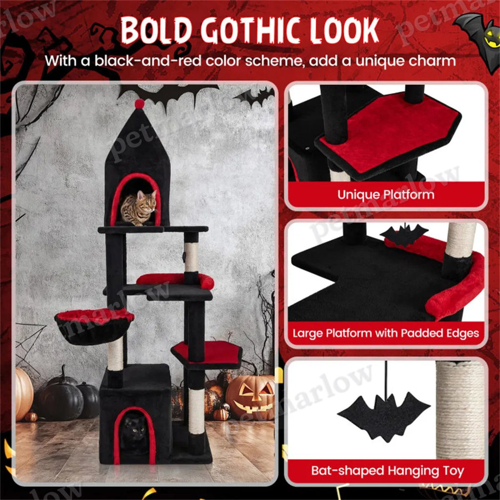 Gothic 5-Level Cat Tree with Sisal Scratching Posts – view 5