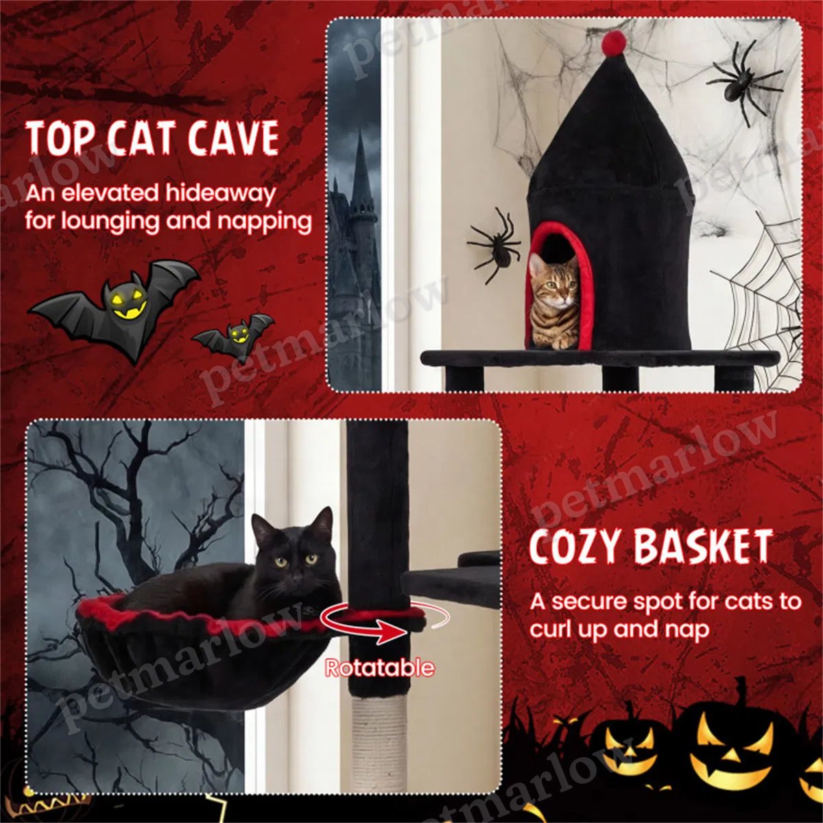 Gothic 5-Level Cat Tree with Sisal Scratching Posts – view 6
