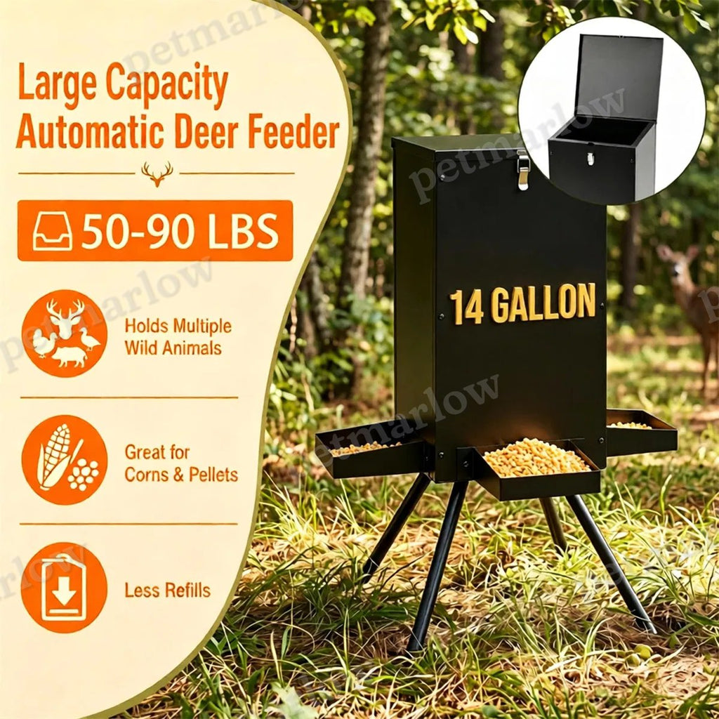 Gravity Deer Feeder with 14 Gallon Capacity and 4 Feeding Trays – view 6