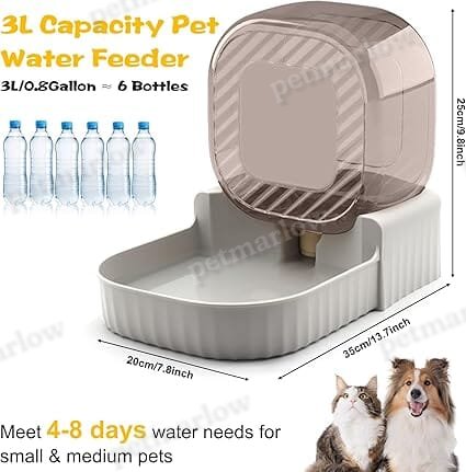 Gravity Water Bowl for Cats 3L Automatic Pet Water Dispenser – view 3