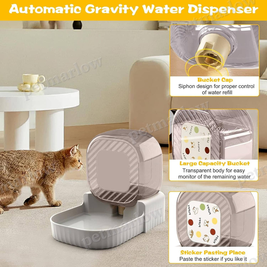 Gravity Water Bowl for Cats 3L Automatic Pet Water Dispenser – view 6