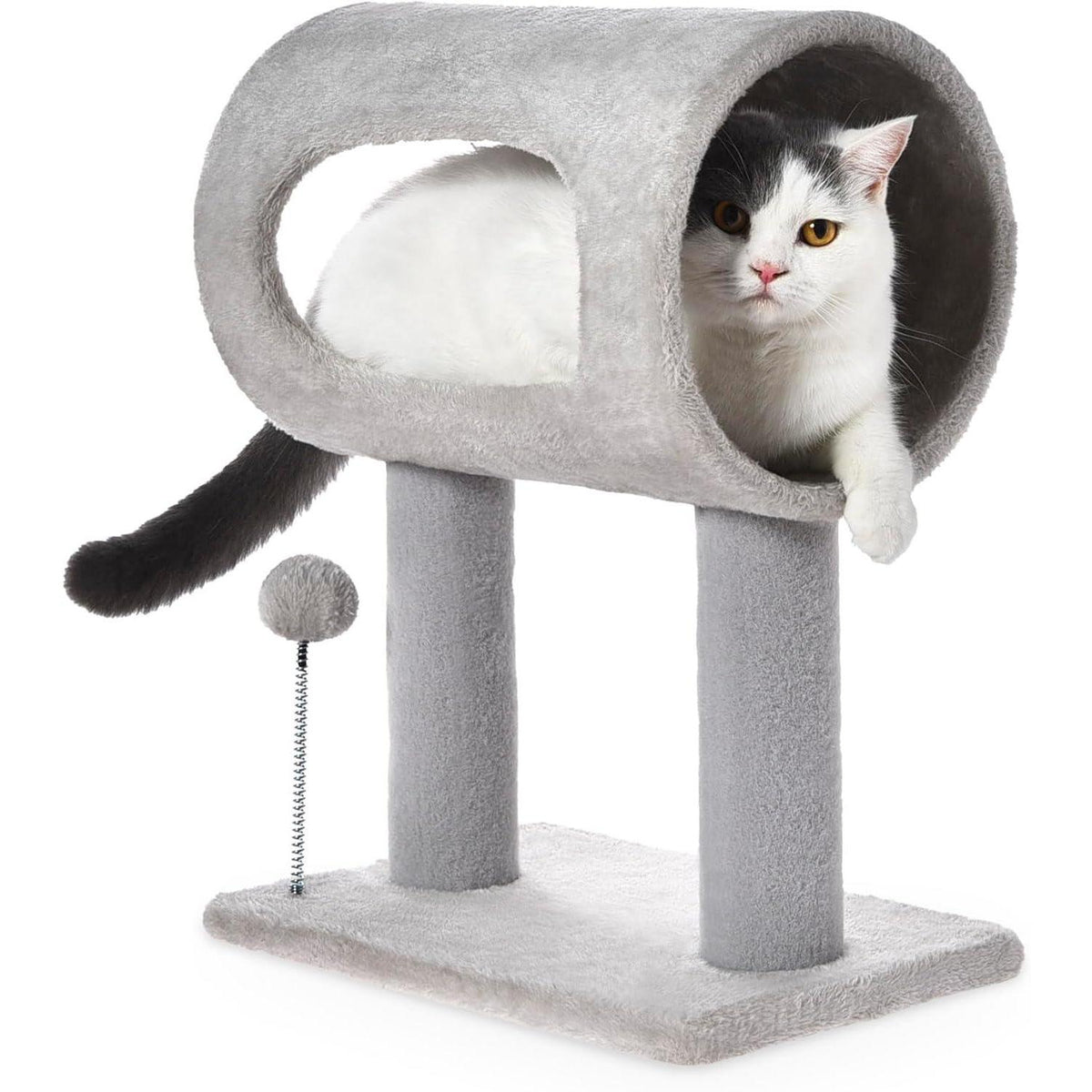 Indoor Cat Tree with Tunnel and Scratching Post for Play