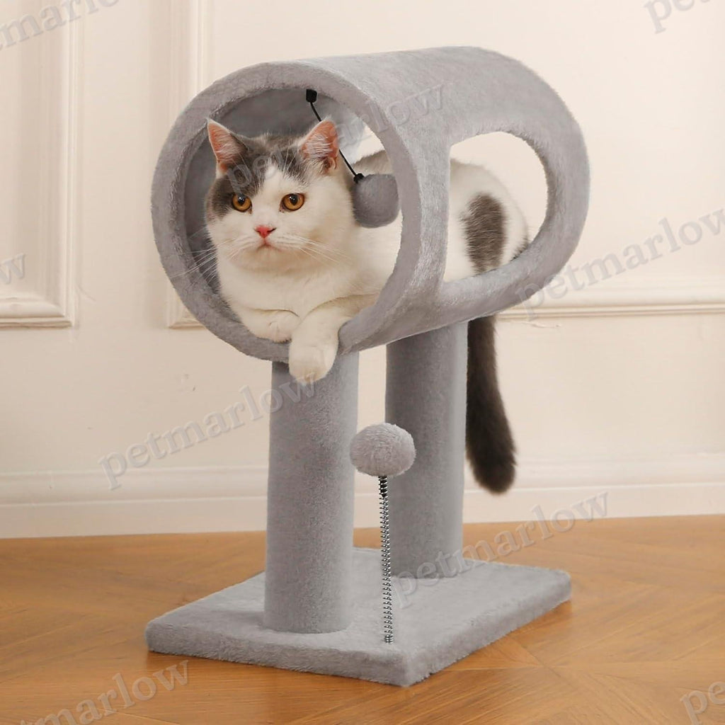 Indoor Cat Tree with Tunnel and Scratching Post for Play – view 2