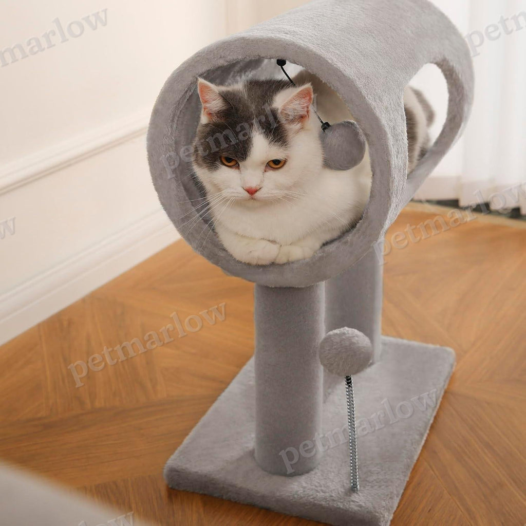 Indoor Cat Tree with Tunnel and Scratching Post for Play – view 6