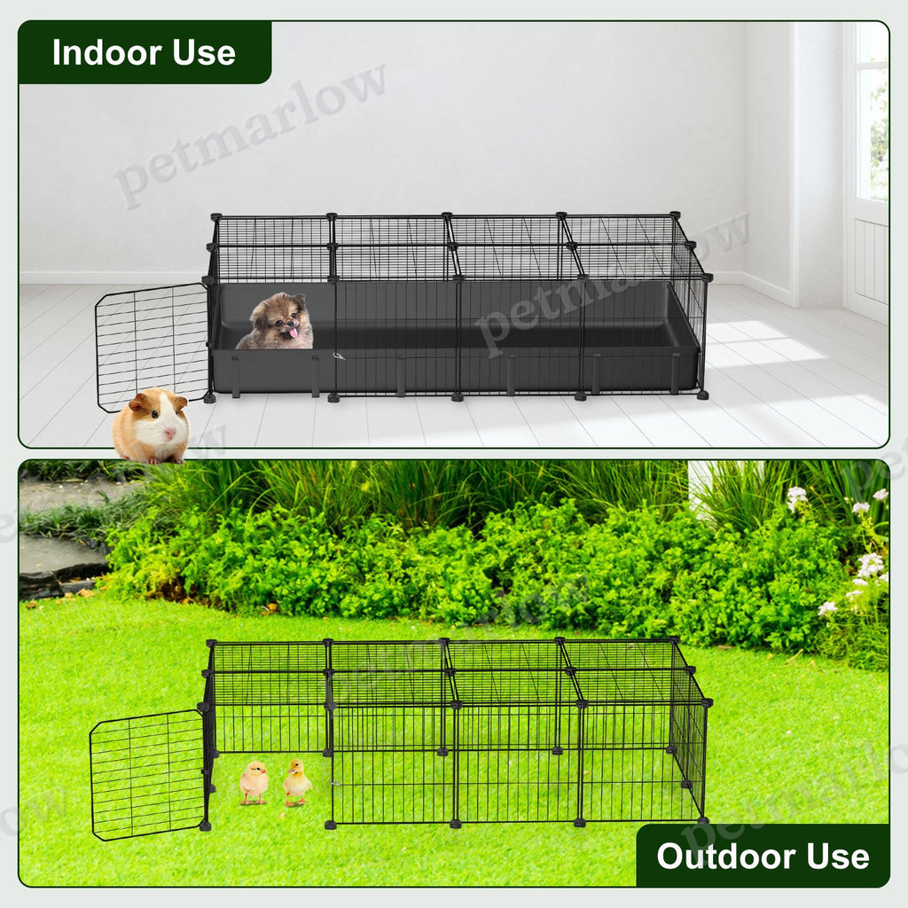 Guinea Pig Cage Playpen with Waterproof Floor Mat – view 4