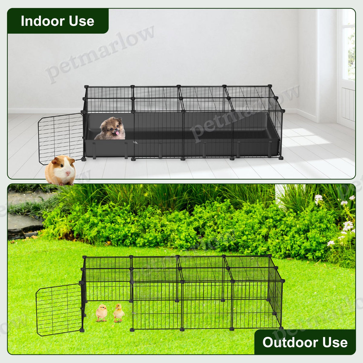 Guinea Pig Cage Playpen with Waterproof Floor Mat – view 4