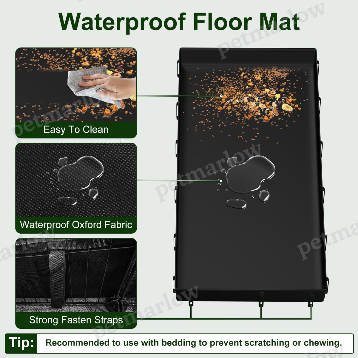 Guinea Pig Cage Playpen with Waterproof Floor Mat – view 5