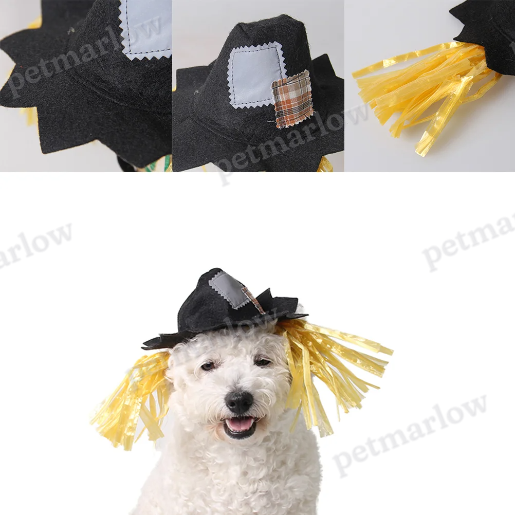 Halloween Costume Scarecrow Hats Pet Holiday Party Supplies – view 6