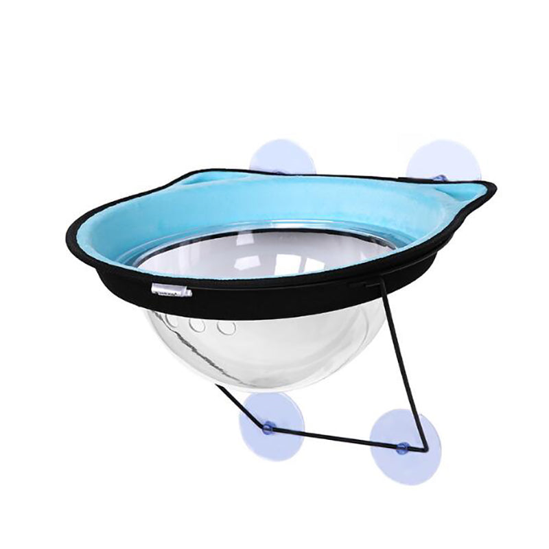 Hammock Space Capsule Suction Cup Type Cat Hanging Nest To Bask In The Sun Hanging Bed – Blue / Paste
