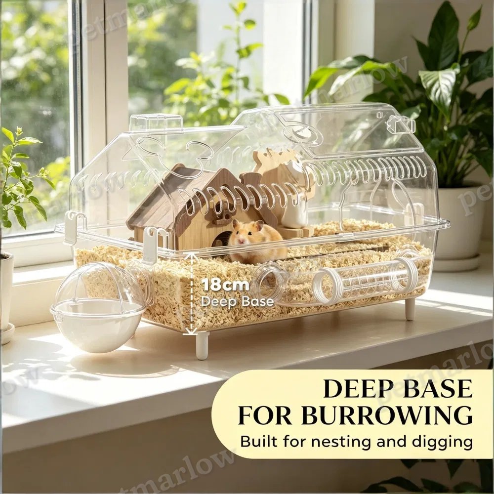Hamster Cage with Exercise Wheel and Accessories – view 5